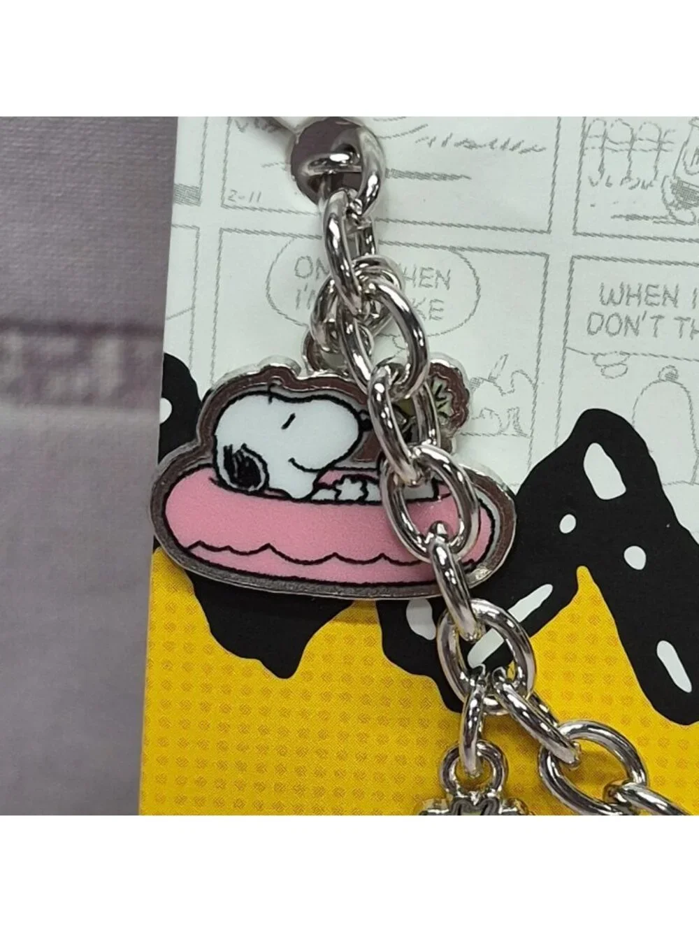 Peanuts Snoopy & Woodstock Charm Bracelet Summer Fun 7